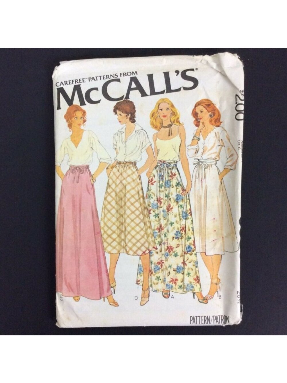 Vintage 1978 McCalls 6389 Sewing Pattern Misses Full Skirts Size 12 Uncut